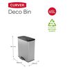 Curver Кош с педал Deco, 65 л, сребрист
