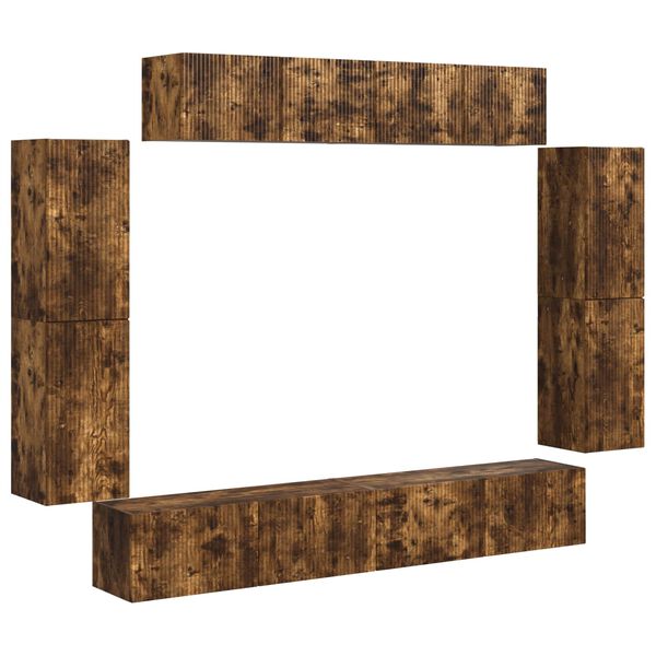 vidaXL ТВ шкаф 8 pcs Димян дъб