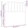 vidaXL Метална резервна табла за легло, бяла, 100 см
