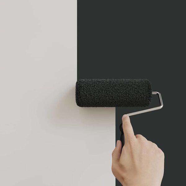 vidaXL Боя за стени Черно 16,5 x 16,5 x 15,9 см Стенно пано