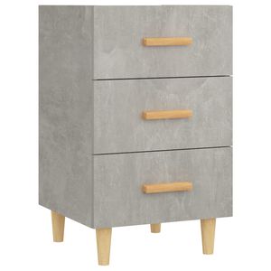 vidaXL Нощно шкафче, бетонно сиво, 40x40x66 см, инженерно дърво