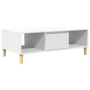 vidaXL Масичка за кафе Бяло 102 x 55 x 35 см Инженерна дървесина