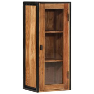vidaXL Стенен шкаф за баня 40x30x90 см масивно акациево дърво и желязо
