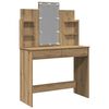 vidaXL Тоалетка с LED осветление Artisan Oak 96x40x142 cm
