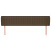 vidaXL Горна табла за легло с уши, тъмнокафява, 183x23x78/88 см, плат