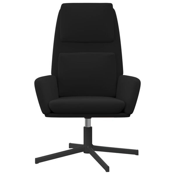 vidaXL Релакс стол, черен, кадифе