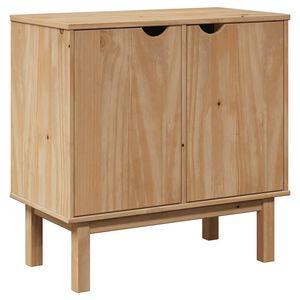 vidaXL Шкаф за антре OTTA, 75x40x75 см, борово дърво масив