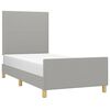 vidaXL Рамка за легло без матрак, светлосива, 100x200 см, плат