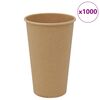 vidaXL Хартиени чаши за кафе 1000 бр. 16oz 400ml Кафяво