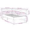 vidaXL Легло с рафтове за книги, без матрак, 90x190 см, бор масив