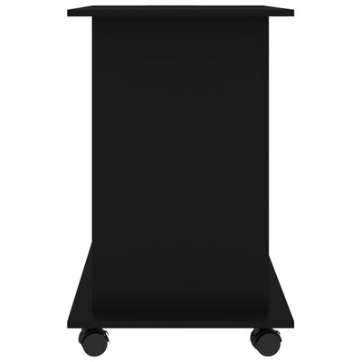 vidaXL Компютърно бюро, черно, 80x50x75 см, ПДЧ