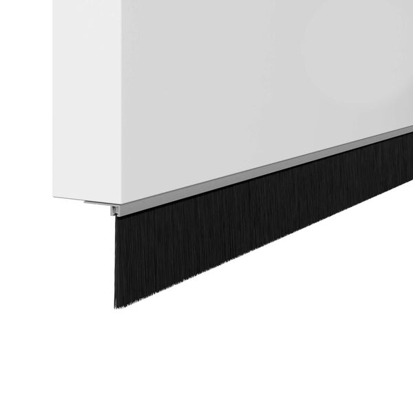 vidaXL Запечатващи четки за врата с винтово закрепване 2 pcs Сребрист