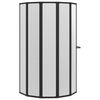 vidaXL Душ параван Друг Черно 168 x 140 см Алуминий