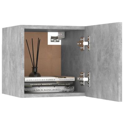 vidaXL Комплект ТВ шкафове от 7 части, бетонно сиви, ПДЧ