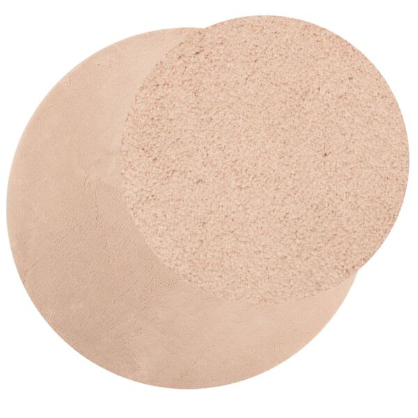 vidaXL Килим HUARTE с къс косъм, мек и миещ се, руж, &Oslash; 120 см