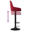 vidaXL Бар табуретки, 2 бр, виненочервени, кадифе