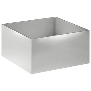 vidaXL Градинска саксия Сребристо 60 x 60 x 40 cm Неръждаема стомана