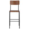 vidaXL Бар табуретки, 2 бр, кафяви, твърд шперплат, стомана