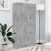 vidaXL Шкаф за книги, бетонно сив, 82,5x30,5x150 см, инженерно дърво