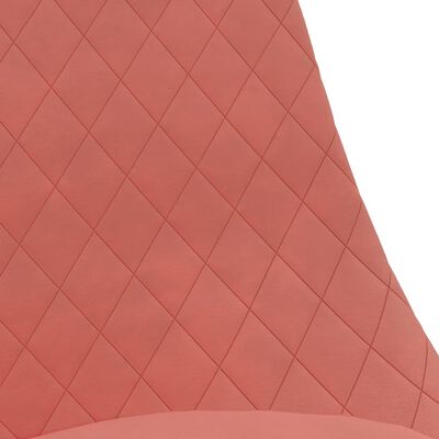 vidaXL Въртящи се трапезни столове, 4 бр, розови, кадифе