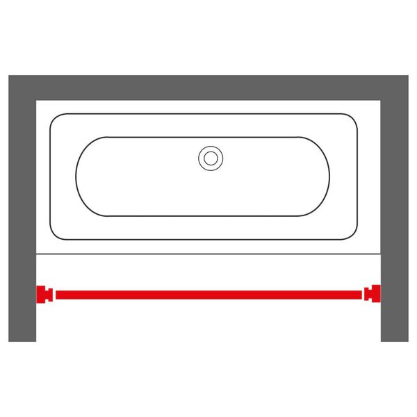 Sealskin Телескопична релса за душ завеса, 125-220 см, бяла