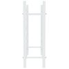 vidaXL Стойка за вино за 36 бутилки, бяла, метална