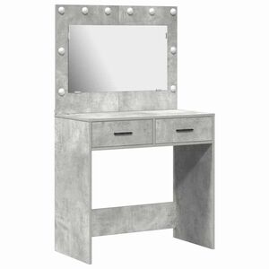 vidaXL Тоалетка Циментено сиво 78,5 x 41 x 135 см Инженерна дървесина
