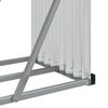 vidaXL Поставка за дърва, сребрист, 300x45x100 см, поцинкована стомана