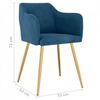vidaXL Трапезни столове, 4 бр, сини, кадифе