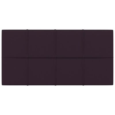 vidaXL Стенни панели, 12 бр, лилави,60x30 см, плат, 2,16 м²