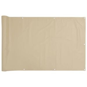 vidaXL Балконски параван, бежов, 75x300 см, оксфорд плат