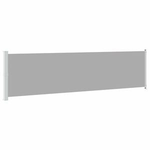 vidaXL Прибираща се дворна странична тента, 614x160 см, сива