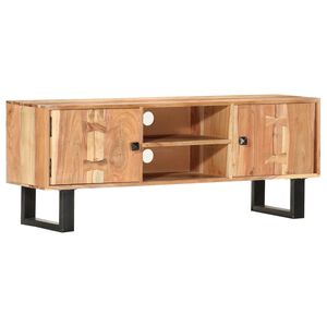 vidaXL ТВ шкаф, 118x30x45 см, акация дърво масив