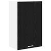 vidaXL Висящ шкаф Черен дъб и бяло 50 x 31 x 80 см Инженерна дървесина