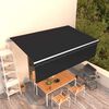 vidaXL Автоматично прибиращ се сенник с щора, 5x3 м, антрацит