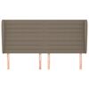 vidaXL Горна табла за легло с уши, таупе, 183x23x118/128 см, плат