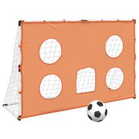 vidaXL Детска футболна врата с платно мишена и топка 182x62x118 см