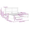 vidaXL Рамка за легло с чекмедже с таблото Инженерно дърво