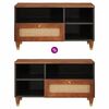 vidaXL ТВ шкаф с рафт Кафяво 80 x 33,5 x 46 см Солидно мангово дърво