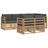 vidaXL Комплект дивани за открито 7 pcs Бяло и антрацит
