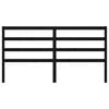 vidaXL Горна табла за легло, черна, 186x4x100 см, бор масив