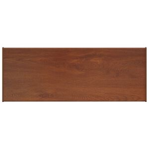 vidaXL Перваз за прозорец Кафяво дърво 60 x 35 x 4,5 см ПВЦ