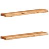 vidaXL Стенни рафтове, 2 бр, 80x20x3,5 см, акациево дърво масив