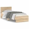 vidaXL Рамка за легло с табла, дъб сонома, 90x190 см, инженерно дърво