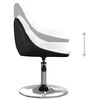 vidaXL Въртящи се трапезни столове 2 бр бяло и черно изкуствена кожа