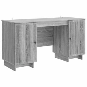 vidaXL Бюро Сив Сонома Инженерна дървесина 142,5 x 50 x 75 см