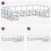 vidaXL Комплект дивани за открито 10 pcs Натурален и Крема