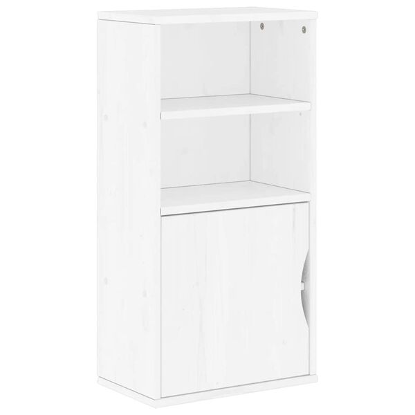 vidaXL Страничен шкаф ODDA White 40x24x79 cm Масивна дървесина Бор