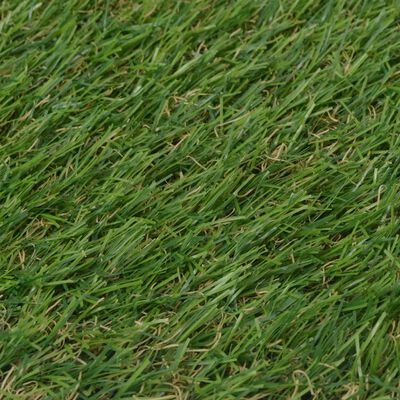 vidaXL Изкуствена трева, 1x5 м / 20-25 мм, зелена