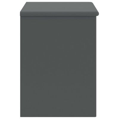 vidaXL Нощно шкафче, тъмносиво, 35x30x40 см, бор масив